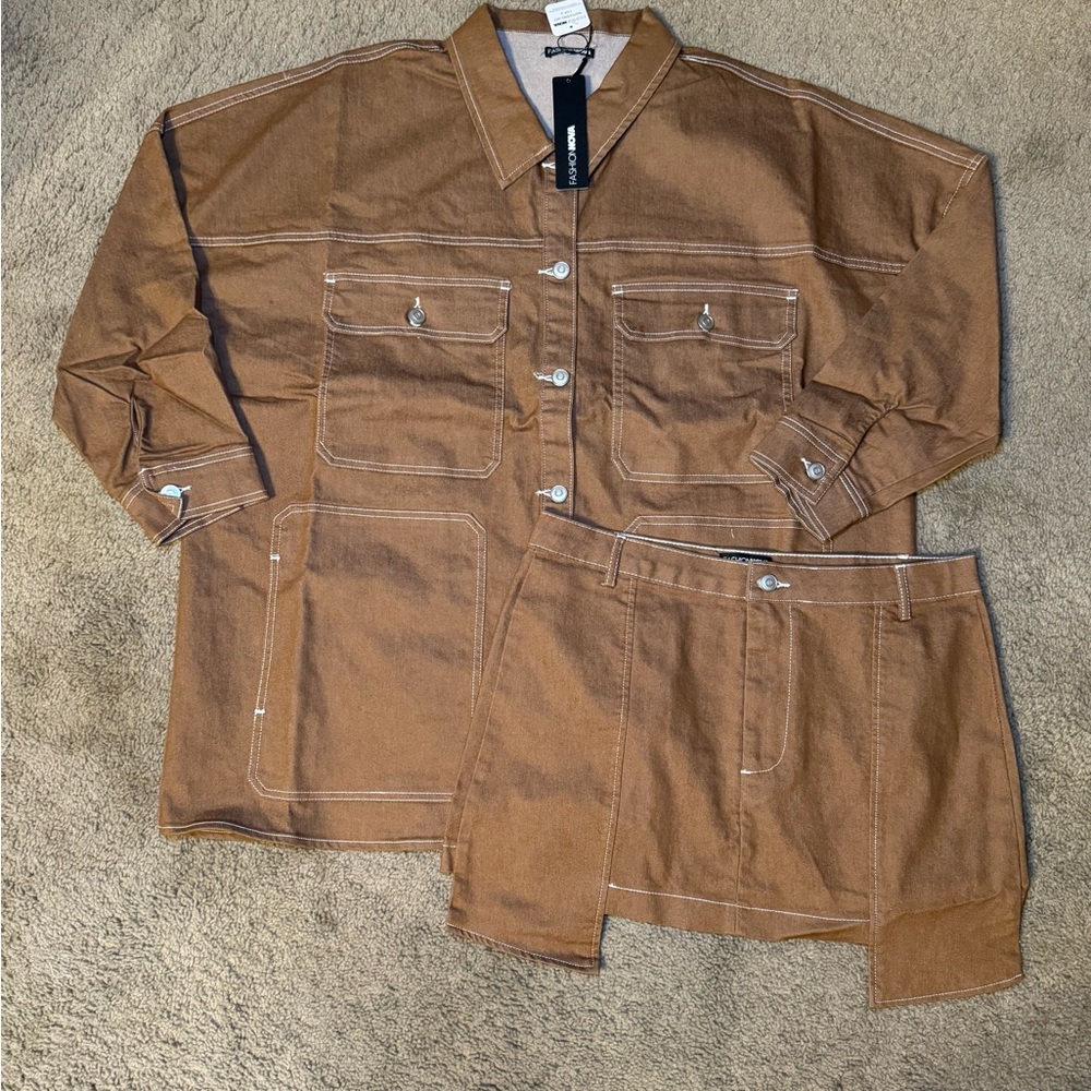 Super Babe Denim Skirt Set